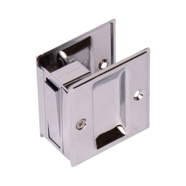 Pamex Passage Square Style Sliding Door Lock Bright Chrome Finish PF1230 - main